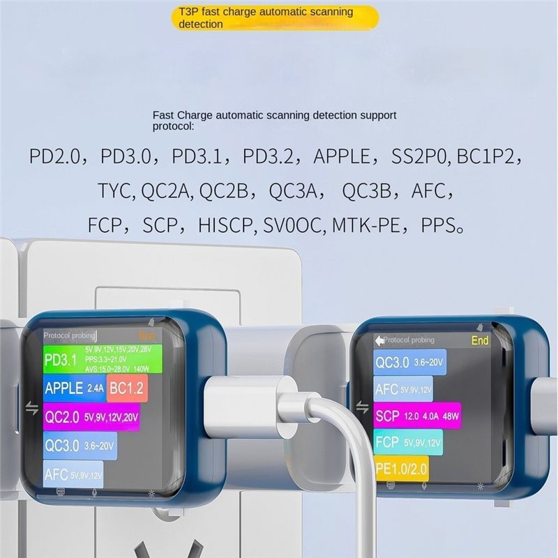 Logic Analyzer Usb - TKOH-T3P Touch-Control USB-Leistungstester Digitales Voltmeter Amperemeter