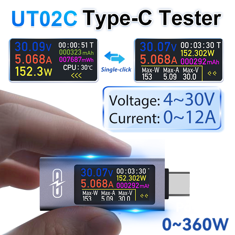 UT02C USB Farbdisplay Typ-C Te – Logic Analyzer Usb Bewertung und Preis